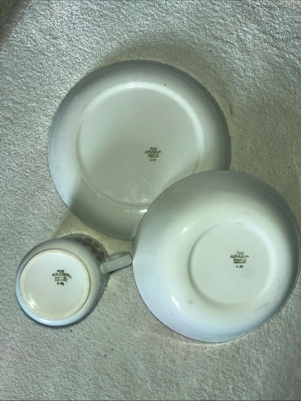 1960’s Vintage Arabia of Finland, Child Plate Set, Excellent Condition - Picture 4 of 9